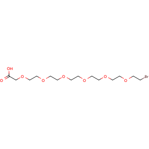 Chemical structure of Br-PEG6-CH2COOH , CAS 411241-11-7, AChemBlock V156241