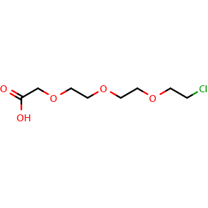 Chemical structure of Cl-PEG3-CH2COOH , CAS 396106-50-6, AChemBlock V156244