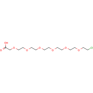 Chemical structure of Cl-PEG6-CH2COOH , CAS 2365309-92-6, AChemBlock V156246