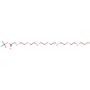 Chemical structure of HO-PEG7-CH2COOtBu , CAS 2378049-28-4, AChemBlock V156270