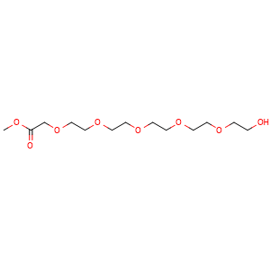 Chemical structure of HO-PEG5-CH2COOMe , CAS 77303-65-2, AChemBlock V156275