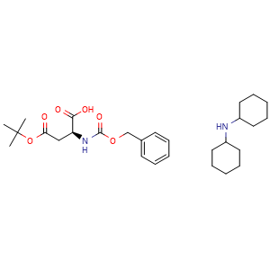 Chemical structure of Cbz-L-aspartic acid 4-tert-butyl ester DCHA , CAS 23632-70-4, AChemBlock V156305
