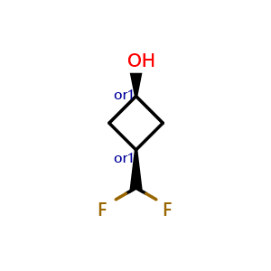 Chemical structure of cis-3-(difluoromethyl)cyclobutanol , CAS 2920423-67-0, AChemBlock V156372