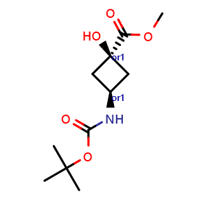 methyl cis-3-(tert-butoxycarbonylamino)-1-hydroxy-cyclobutanecarboxylate