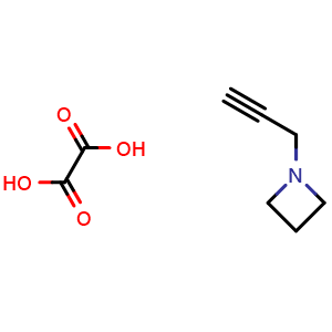 Chemical structure of oxalic acid 1-prop-2-ynylazetidine , CAS 2905323-00-2, AChemBlock V156442