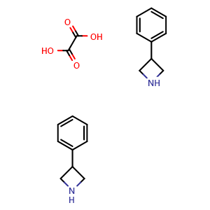Chemical structure of hemi(oxalic acid) 3-phenylazetidine , CAS 2752460-78-7, AChemBlock V156492
