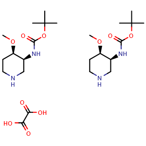 tert-butyl N-[(3S,4R)-4-methoxy-3-piperidyl]carbamate hemi(oxalic acid)