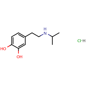 Chemical structure of desoxyisoprenaline hydrochloride , CAS 5178-52-9, AChemBlock V156602