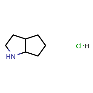 Chemical structure of octahydrocyclopenta[b]pyrrole hydrochloride , CAS 2137857-51-1, AChemBlock V156628