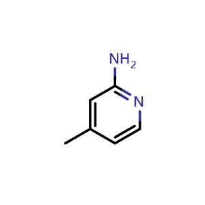 Chemical structure of 2-Amino-4-methylpyridine , CAS 695-34-1, AChemBlock V156642