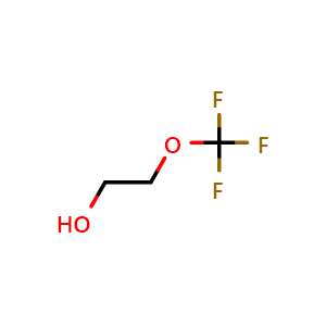 Chemical structure of 2-(trifluoromethoxy)ethan-1-ol , CAS 362631-84-3, AChemBlock V156810