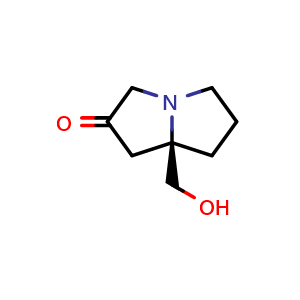 Chemical structure of (R)-7a-(hydroxymethyl)tetrahydro-1H-pyrrolizin-2(3H)-one , AChemBlock V157009