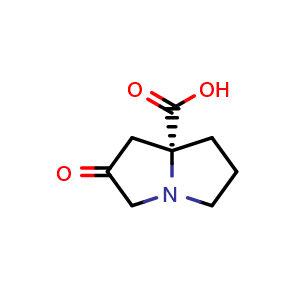 (R)-2-oxotetrahydro-1H-pyrrolizine-7a(5H)-carboxylic acid