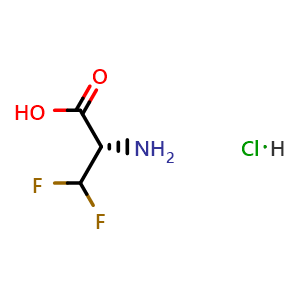Chemical structure of (S)-2-amino-3,3-difluoropropanoic acid hydrochloride , CAS 2873558-68-8, AChemBlock V157105