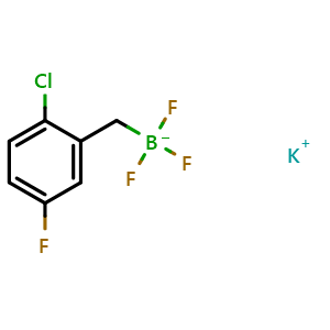 Chemical structure of potassium (2-chloro-5-fluorobenzyl)trifluoroborate , AChemBlock V157129