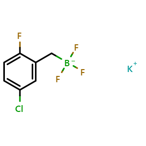 Chemical structure of potassium (5-chloro-2-fluorobenzyl)trifluoroborate , AChemBlock V157130