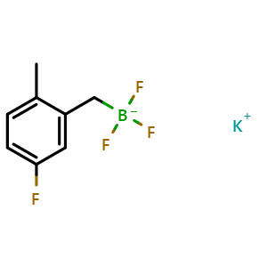 Chemical structure of potassium trifluoro(5-fluoro-2-methylbenzyl)borate , AChemBlock V157131