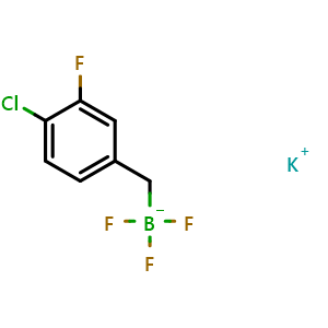 Chemical structure of potassium (4-chloro-3-fluorobenzyl)trifluoroborate , AChemBlock V157133