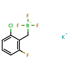 Chemical structure of potassium (2-chloro-6-fluorobenzyl)trifluoroborate , AChemBlock V157141
