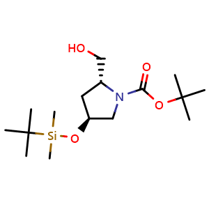 tert-butyl (2R,4S)-4-((tert-butyldimethylsilyl)oxy)-2-(hydroxymethyl)pyrrolidine-1-carboxylate