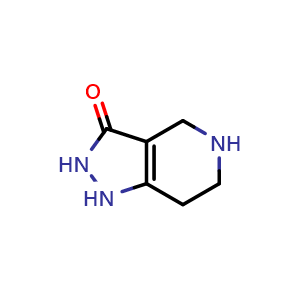 Chemical structure of 1,2,4,5,6,7-hexahydro-3H-pyrazolo[4,3-c]pyridin-3-one , CAS 1093759-88-6, AChemBlock V157254