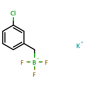 Chemical structure of potassium (3-chlorobenzyl)trifluoroborate , CAS 1246073-61-9, AChemBlock V157312