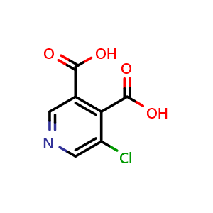 Chemical structure of 5-chloropyridine-3,4-dicarboxylic acid , CAS 101420-62-6, AChemBlock V157324