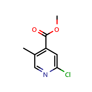 Chemical structure of methyl 2-chloro-5-methylisonicotinate , CAS 787596-43-4, AChemBlock V157391