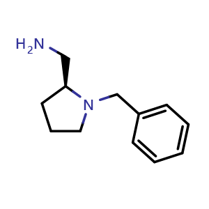Chemical structure of (S)-(1-benzylpyrrolidin-2-yl)methanamine , CAS 96948-23-1, AChemBlock V157397