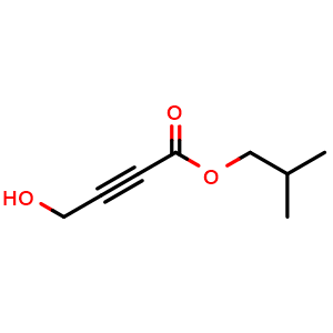 Chemical structure of isobutyl 4-hydroxybut-2-ynoate , CAS 2566662-61-9, AChemBlock V157403