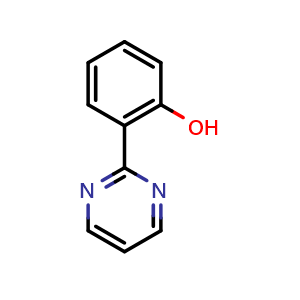 Chemical structure of 2-(pyrimidin-2-yl)phenol , CAS 64435-20-7, AChemBlock V157462