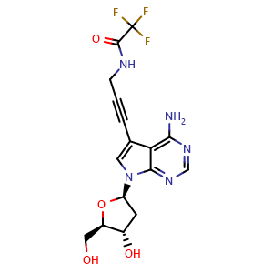 N-(3-(4-amino-7-((2R,4S,5R)-4-hydroxy-5-(hydroxymethyl)tetrahydrofuran-2-yl)-7H-pyrrolo[2,3-d]pyrimidin-5-yl)prop-2-yn-1-yl)-2,2,2-trifluoroacetamide