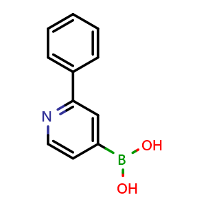 Chemical structure of (2-phenylpyridin-4-yl)boronic acid , CAS 1146614-46-1, AChemBlock V170628