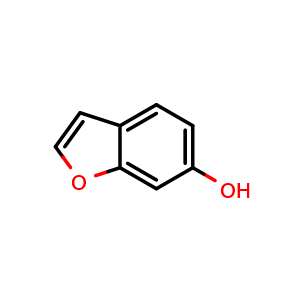 Chemical structure of 6-Hydroxybenzofuran , CAS 13196-11-7, AChemBlock W157490