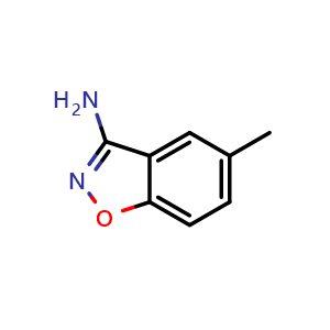 Chemical structure of 5-Methylbenzo[d]isoxazol-3-amine , CAS 89976-56-7, AChemBlock W157510