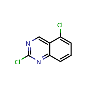 Chemical structure of 2,5-Dichloroquinazoline , CAS 445041-29-2, AChemBlock W157523