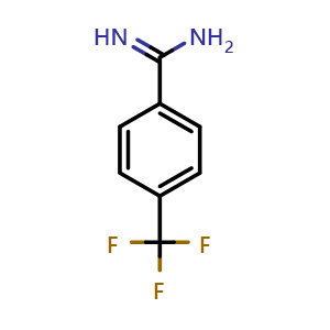 Chemical structure of 4-(Trifluoromethyl)benzenecarboximidamide , CAS 131472-28-1, AChemBlock W157560