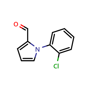 Chemical structure of 1-(2-Chlorophenyl)-1H-pyrrole-2-carbaldehyde , CAS 124695-22-3, AChemBlock W157565