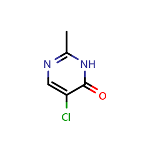 Chemical structure of 5-Chloro-2-methylpyrimidin-4(3H)-one , CAS 26732-04-7, AChemBlock W157568