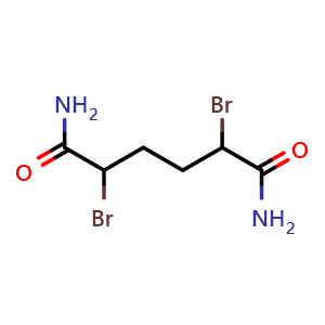 Chemical structure of 2,5-Dibromohexanediamide , CAS 99584-96-0, AChemBlock W157584