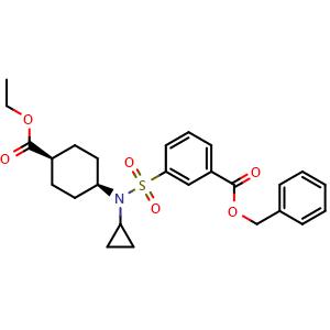 Benzyl 3-(N-cyclopropyl-N-((1S,4S)-4-(ethoxycarbonyl)cyclohexyl)sulfamoyl)benzoate