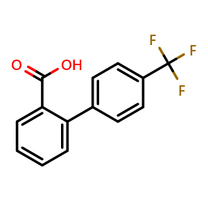 Chemical structure of 4'-(Trifluoromethyl)biphenyl-2-carboxylic Acid , CAS 84392-17-6, AChemBlock W157620