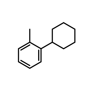 Chemical structure of 1-Cyclohexyl-2-methylbenzene , CAS 4501-35-3, AChemBlock W157632