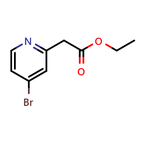 Chemical structure of ethyl 2-(4-bromo-2-pyridyl)acetate , CAS 1060814-91-6, AChemBlock W157651