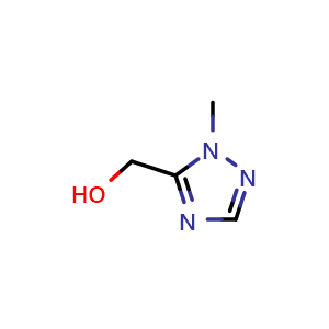 Chemical structure of 5-(Hydroxymethyl)-1-methyl-1H-1,2,4-triazole , CAS 91616-36-3, AChemBlock W157665