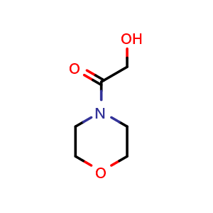 Chemical structure of 2-Hydroxy-1-morpholin-4-ylethanone , CAS 51068-78-1, AChemBlock W157682