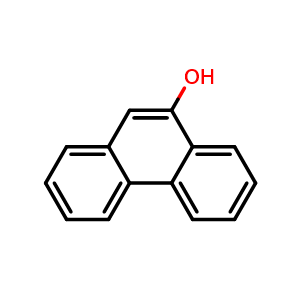 Chemical structure of 9-Phenanthrol , CAS 484-17-3, AChemBlock W157684