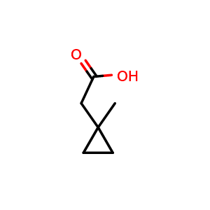 Chemical structure of 1-Methylcyclopropaneacetic acid , CAS 71199-15-0, AChemBlock W157691