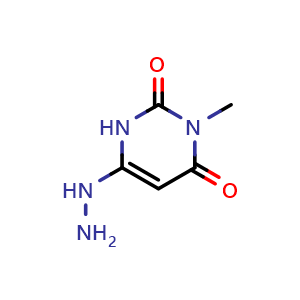 Chemical structure of 6-Hydrazinyl-3-methylpyrimidine-2,4(1H,3H)-dione , CAS 1142201-78-2, AChemBlock W157692