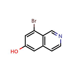 Chemical structure of 8-Bromoisoquinolin-6-ol , CAS 1220694-88-1, AChemBlock W157693